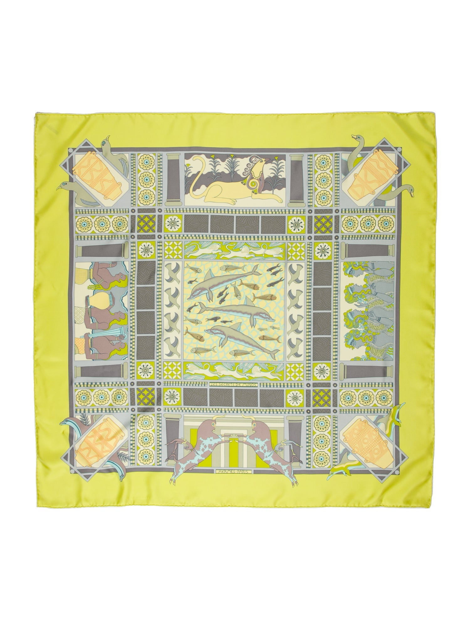 Hermès Les Secrets De Minos Silk Scarf