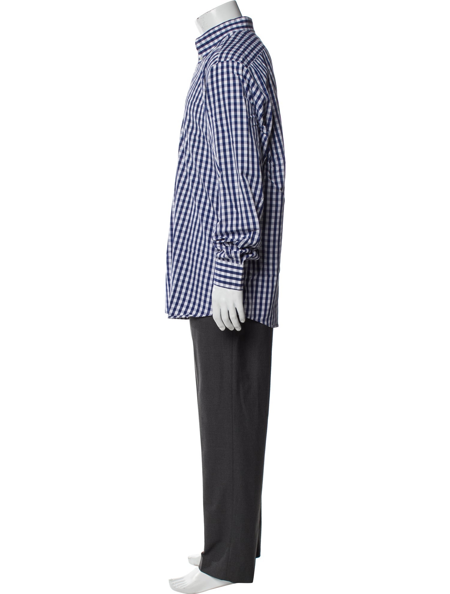 Hermès Plaid Print Long Sleeve Shirt