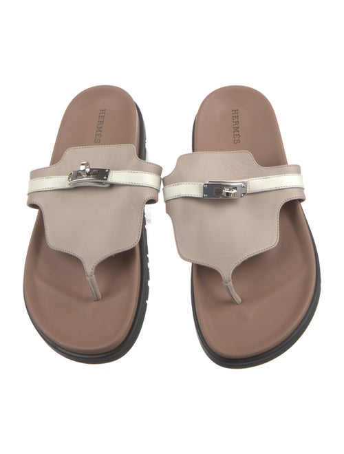 Hermès Leather Slides