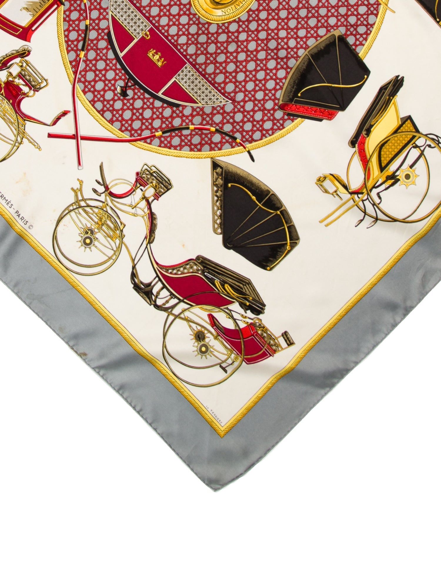 Hermès Les Voitures a Transformation Silk Scarf