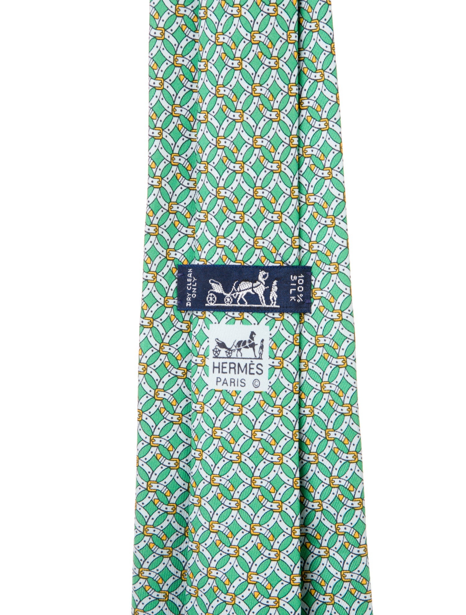 Hermès pattern silk tie
