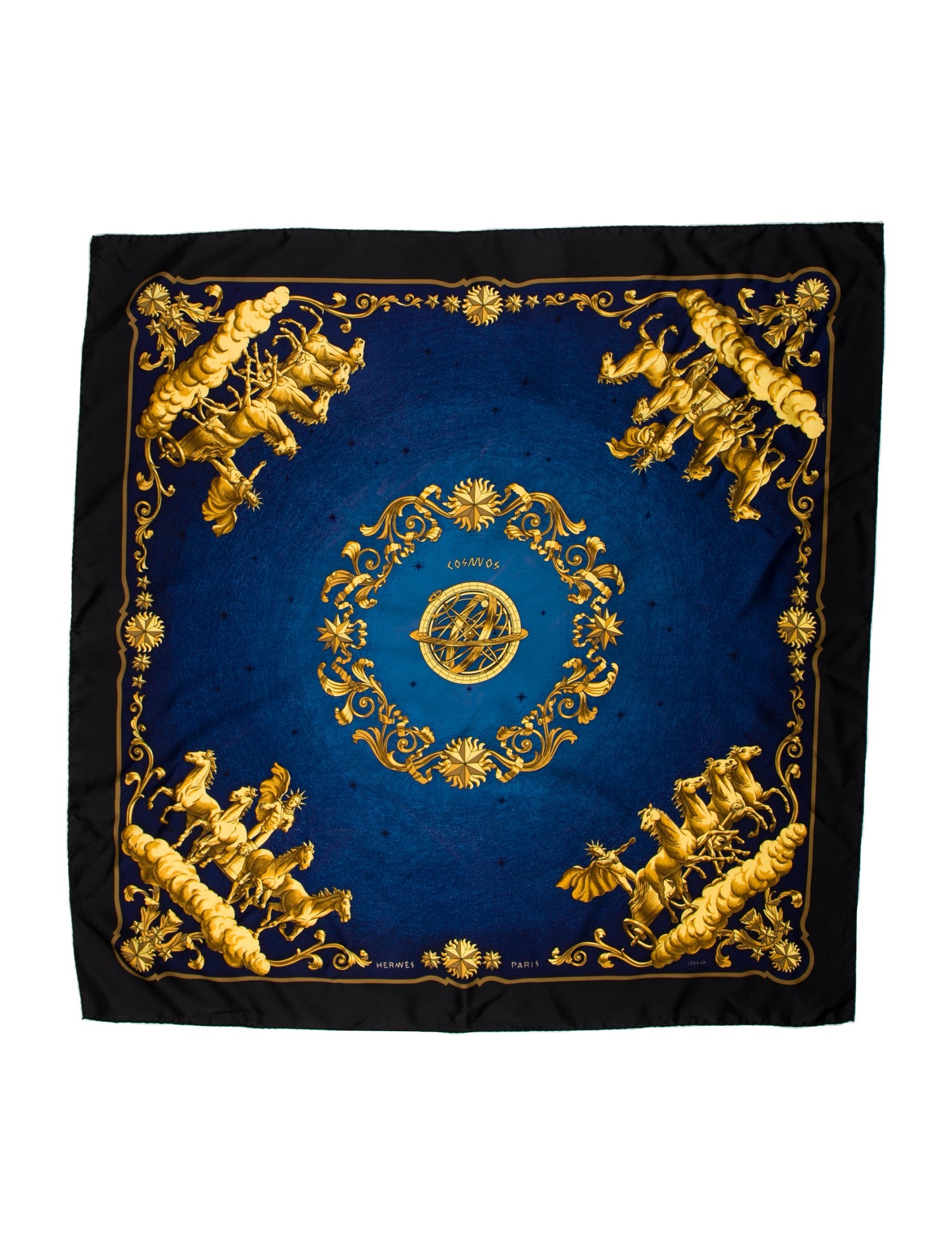 Christian Dior La Roue De La Fortune Silk Scarf - White