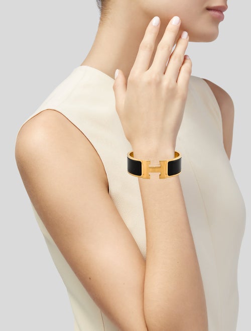 Hermès Clic Clac H Enamel Bangle Bracelet