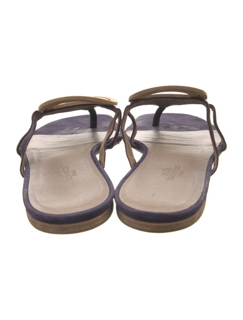 Hermès Galet Chaîne d'Ancre Suede Slides