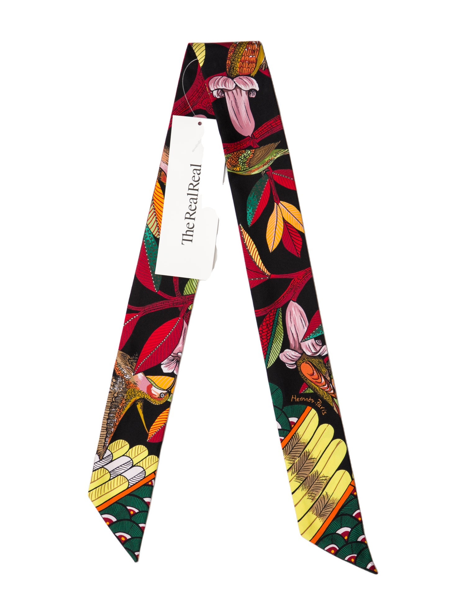 Hermès Tree of Song Silk Twilly Scarf