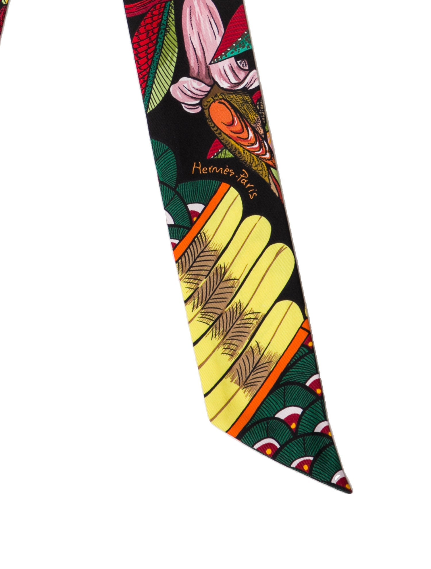 Hermès Tree of Song Silk Twilly Scarf