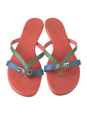 Hermès Corfou Leather Slides