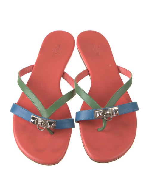 Hermès Corfou Leather Slides