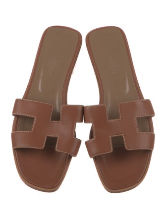 Hermès Oran Calfskin Slides