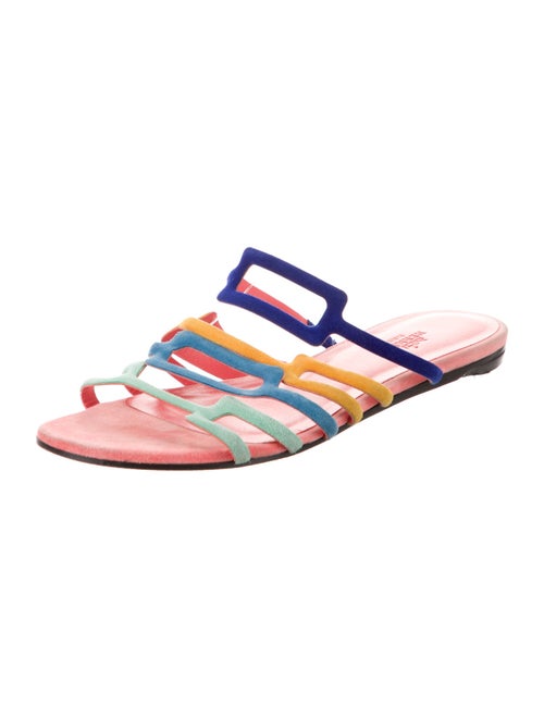 Hermès Olympe Suede Slides