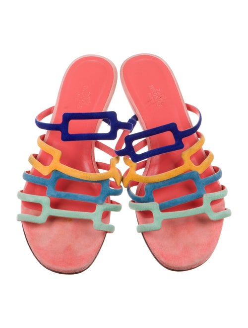 Hermès Olympe Suede Slides