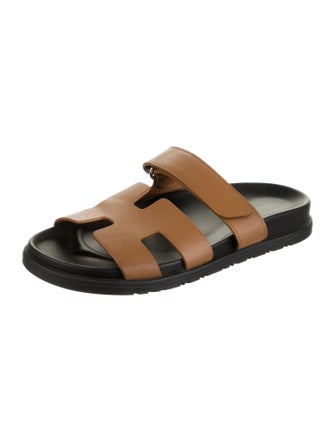 Hermès Chypre Leather Slides