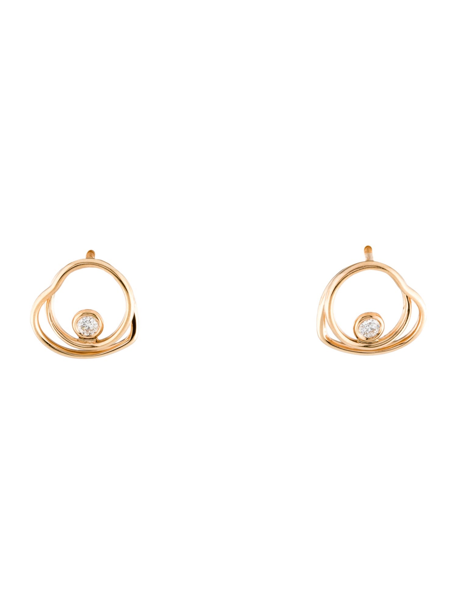 Hermès 18K Diamond Vertige Cœur Earrings