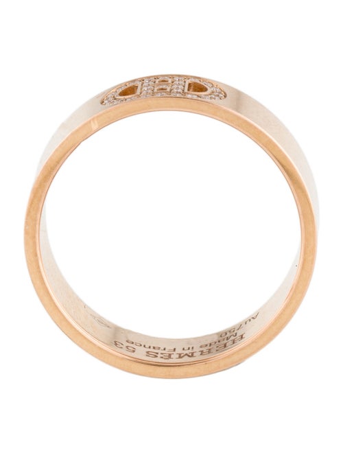 Hermès 18K Diamond H d'Ancre Ring, Small Model