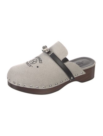 Hermès Carlotta Canvas Mules