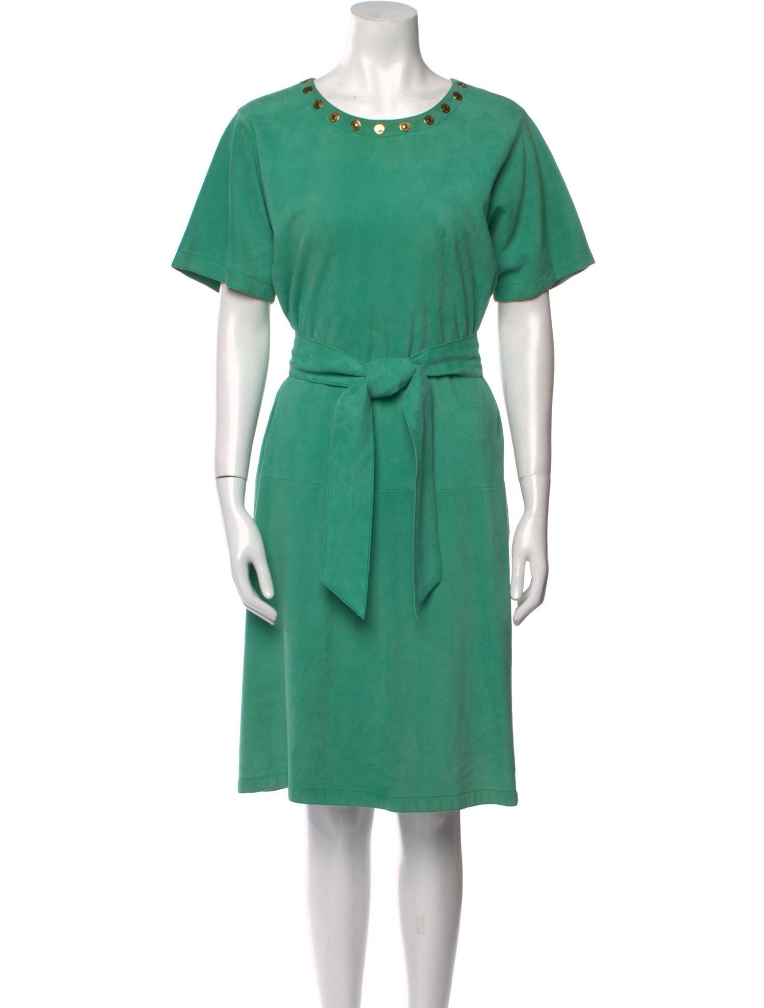 Hermès Lambskin Knee-Length Dress