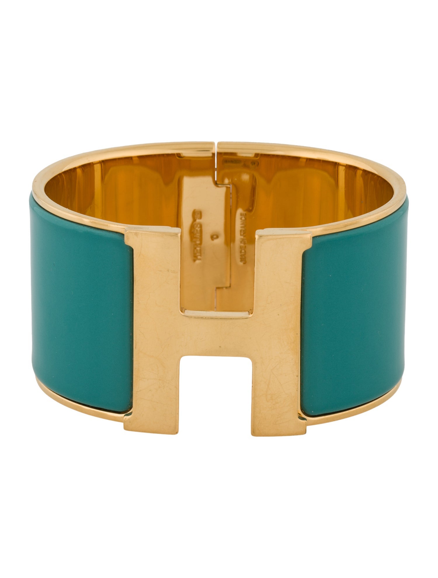 Hermès Enamel Clic H XL Bangle Bracelet