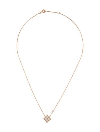 Louis Vuitton 18K Mother-Of-Pearl & Diamond Color Blossom Station Necklace