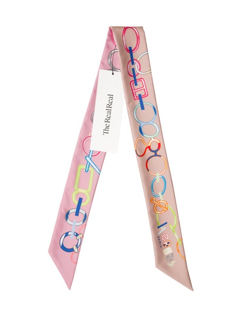 Hermès Do Re Boucles Silk Twilly Scarf