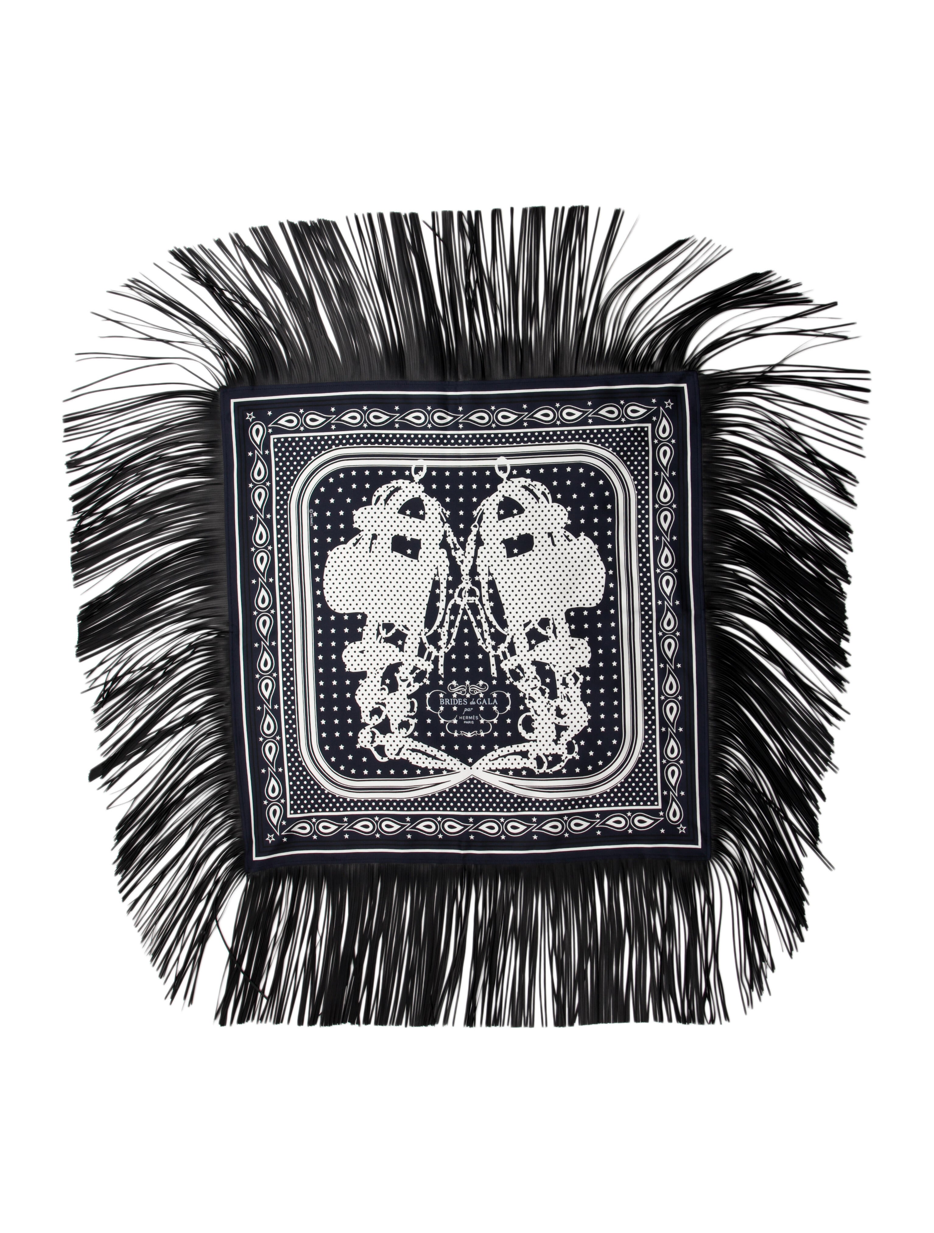 Hermès Brides de Gala Folk bandana 55 Silk Scarf