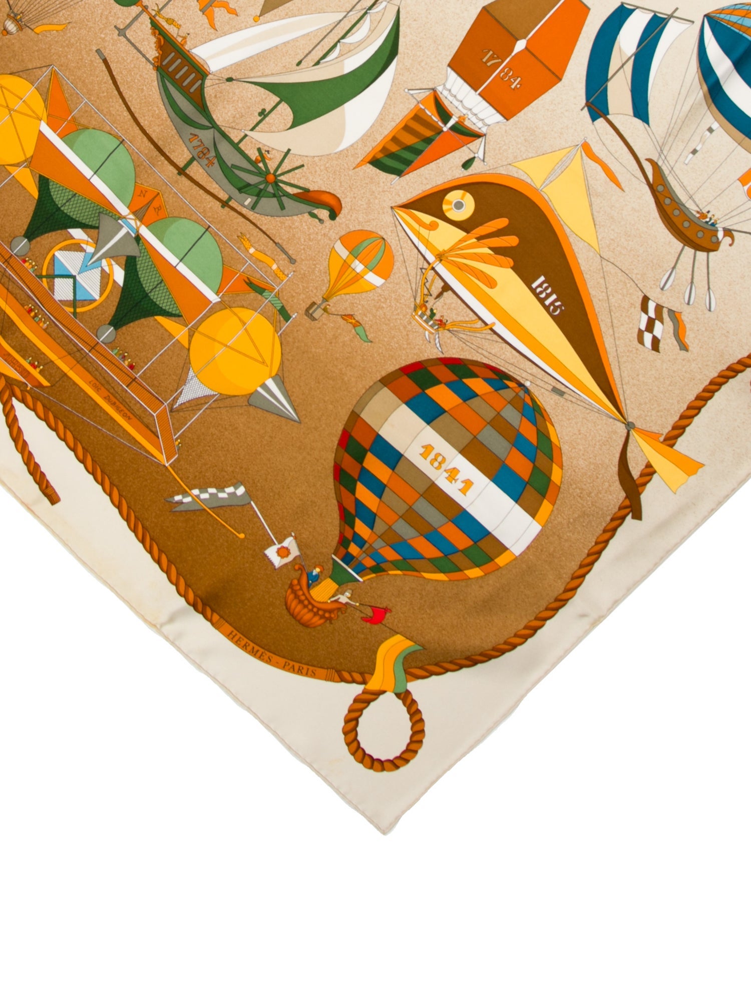 Hermès Les Folies du Ciel Silk Scarf