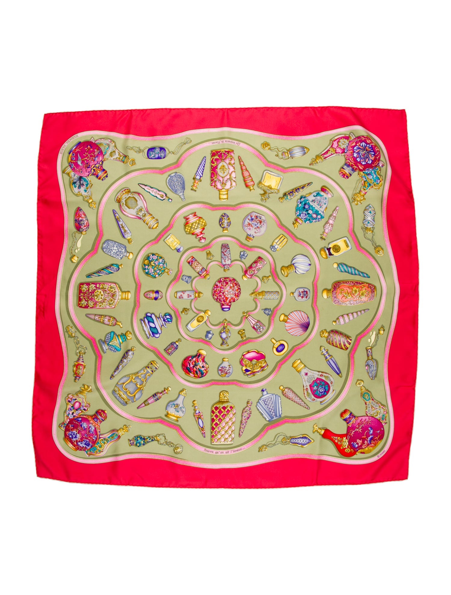 Hermès Qu'importe Le Flacon Silk Scarf