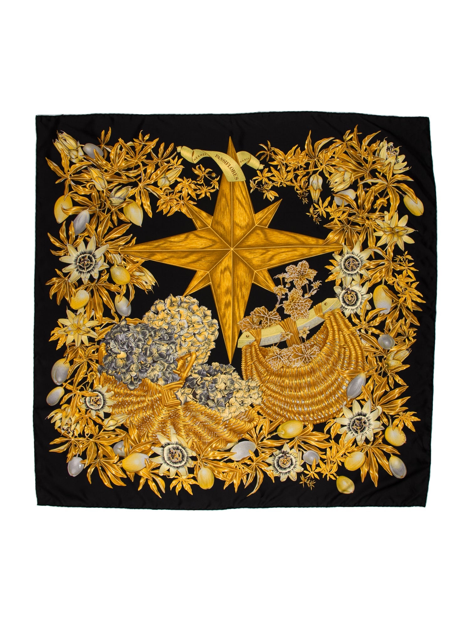 Hermès Passiflores Silk Scarf