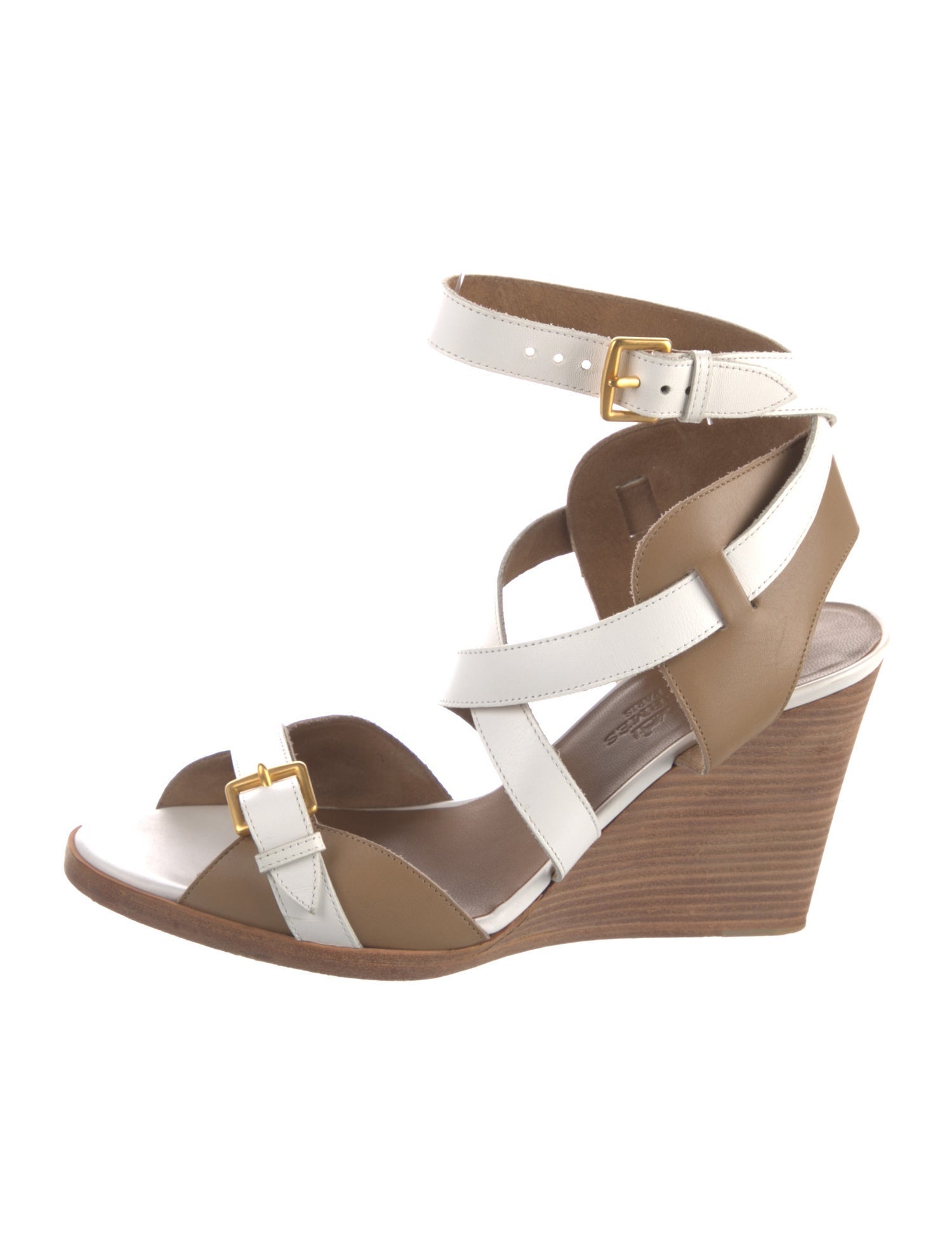 Hermès Giorno Leather Gladiator Sandals