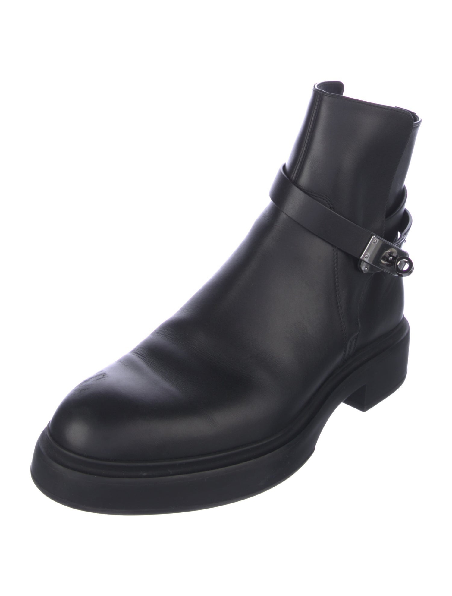 Hermès Veo Moto Leather Moto Boots