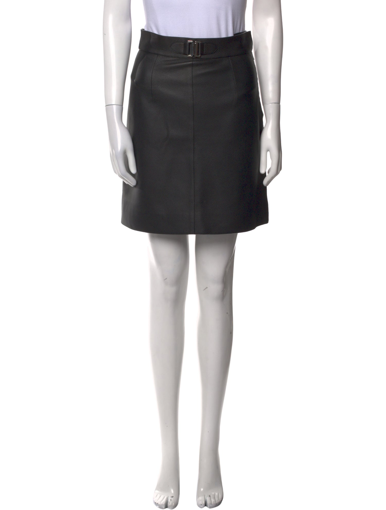 Hermès Leather Mini Skirt