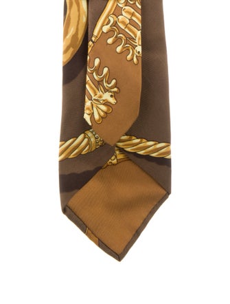 Hermès Pattern Print Silk Tie