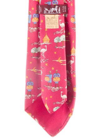 Hermès Pattern Print Silk Tie