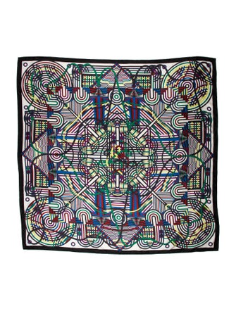 Hermès La Fabrique des Rubans Silk Shawl