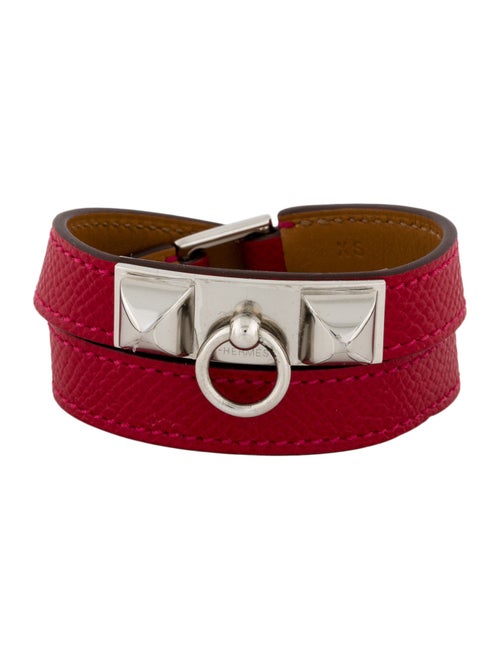 Hermès Leather Rivale Double Tour Bracelet