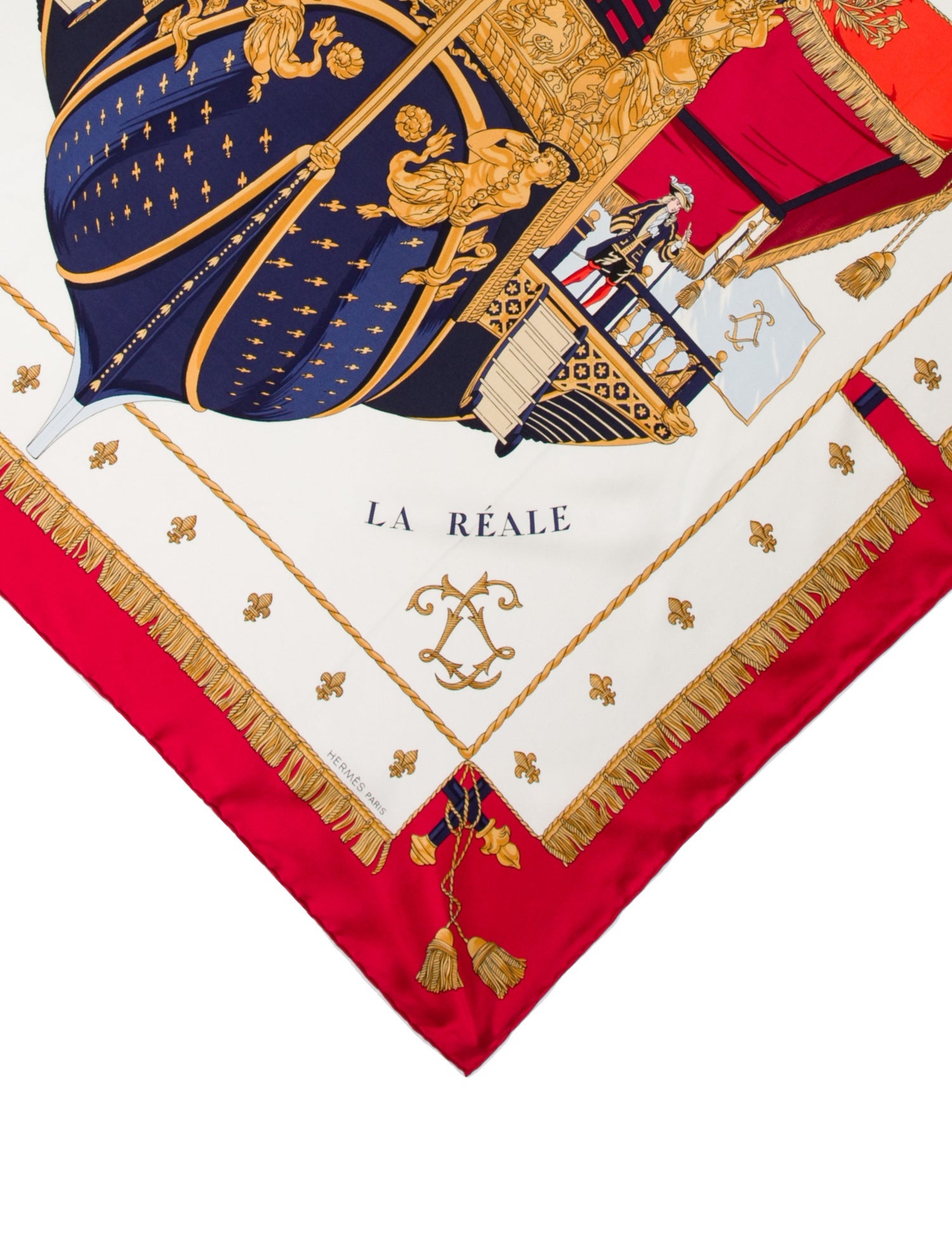 Hermès Vue du Carrosse de La Galere La Reale Silk Scarf