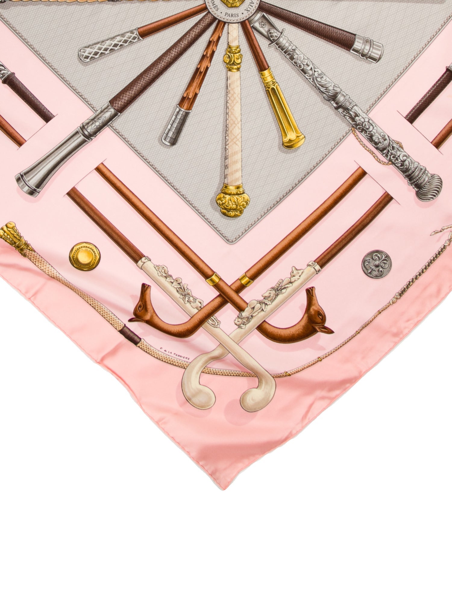 Hermès Cannes et Pommeaux Silk Scarf