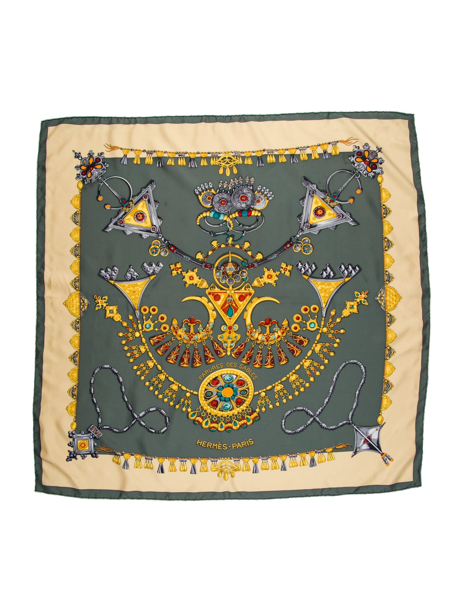 Hermès Parures Des Sables Silk Scarf