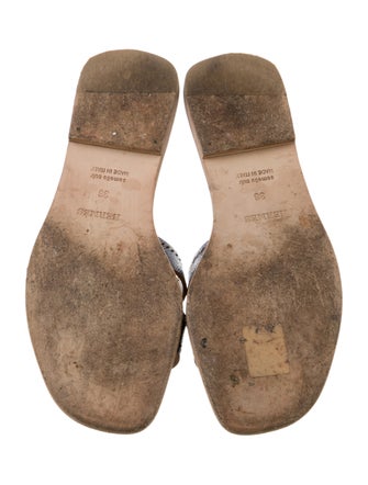 Hermès Epsom Perforated Oran Patent Leather Slides