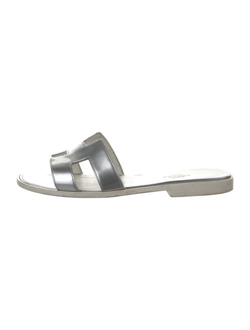 Hermès Oran Patent Leather Slides