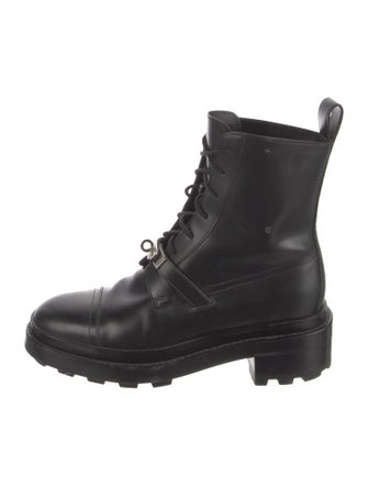 Hermès Funk Leather Combat Boots