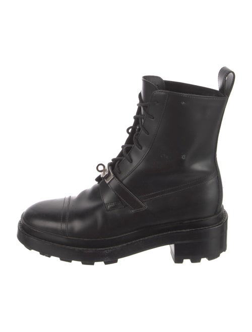 Hermès Funk Leather Combat Boots