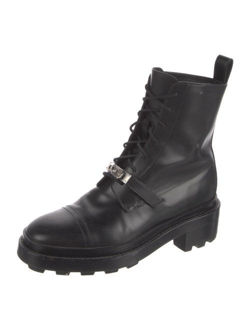 Hermès Funk Leather Combat Boots