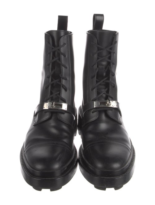 Hermès Funk Leather Combat Boots