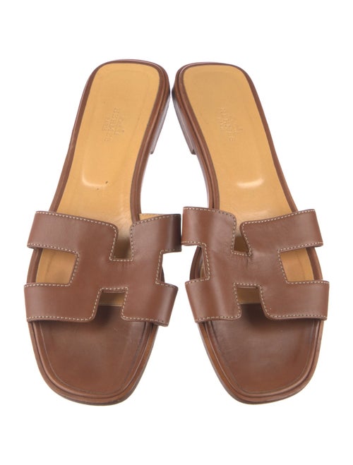 Hermès Oran Leather Slides