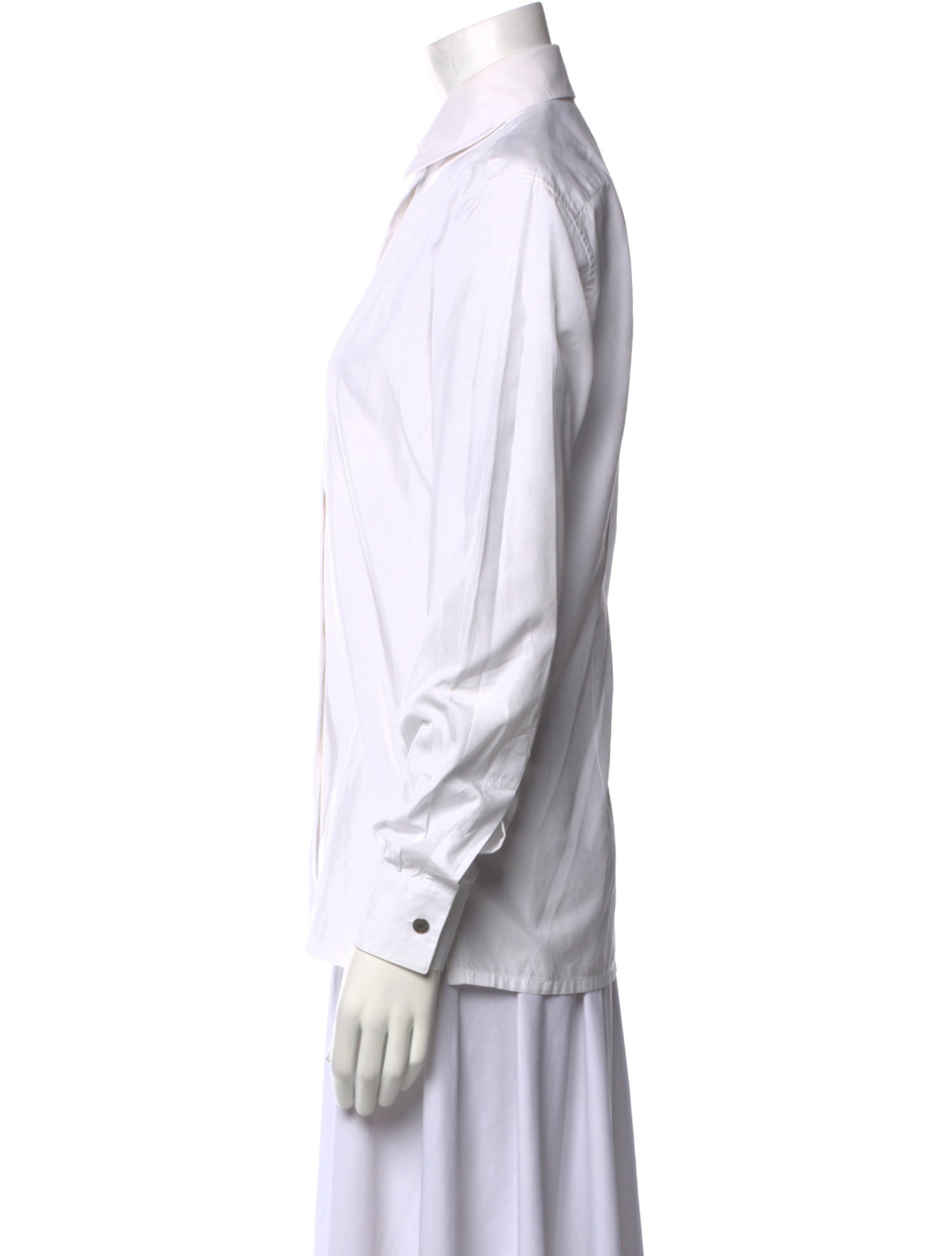 Hermès Long Sleeve Button-Up Top