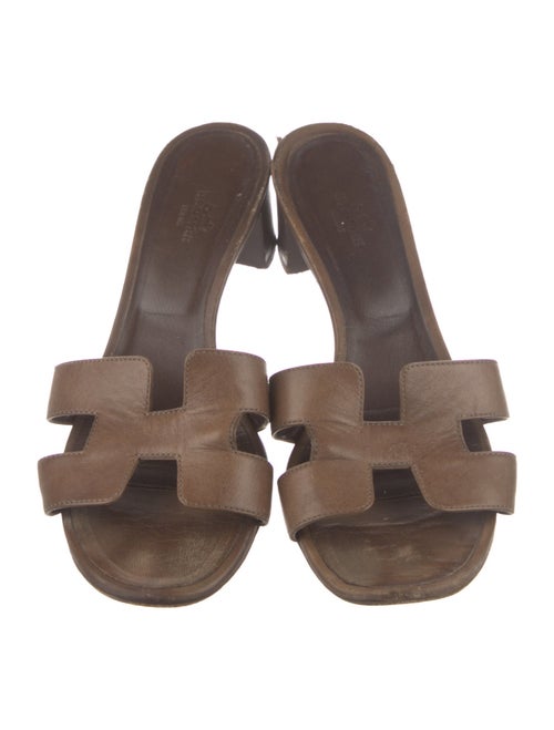 Hermès Leather Slides