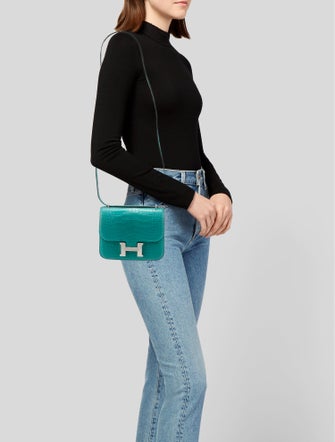 Hermès Matte Alligator Mini Constance 18