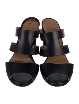 Hermès Leather Slides