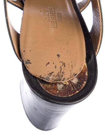 Hermès Leather Slides