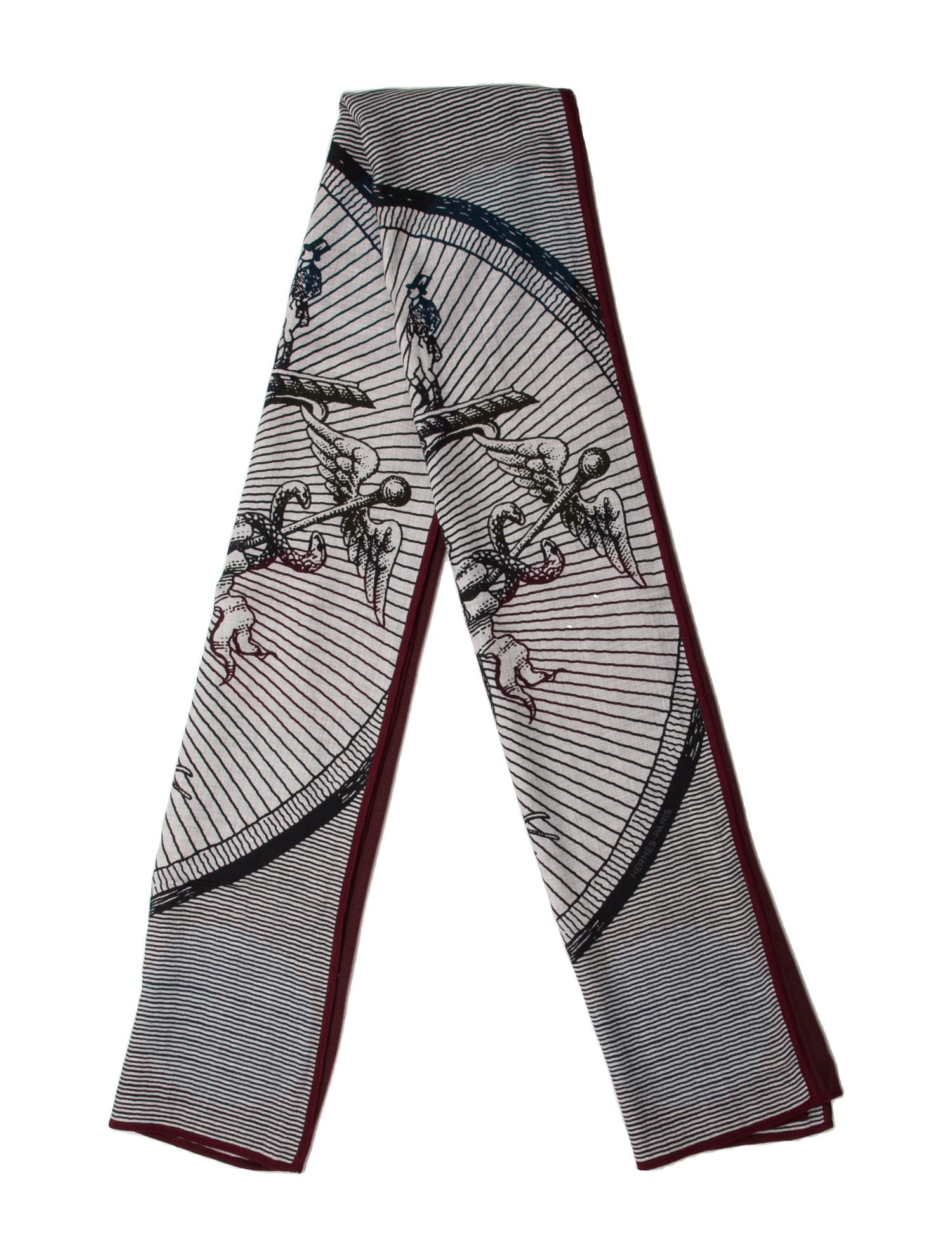 Hermès Double Jeu Suite Et Poursuite Cashmere Scarf